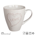 EMBOSSED WORDS ODER LOGO LOVELY BUNTE STONEWARE BECHER